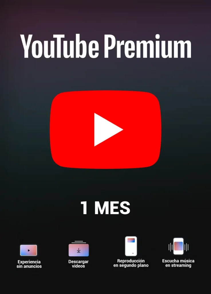 YOUTUBE PREMIUM 1 MES